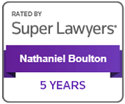 Rated By Super Lawyers | Nathaniel Boulton | 5 years